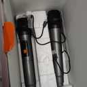 Karaoke Machine, Portable Bluetooth Speaker with 2 Wireless Microphones for Adults & Kids with Lights, Karaoke Microphone with PA System Supports USB/TF/FM/AUX for Home Party Home System Packages (Black)