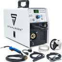 S STAHLWERK 185A Mig Welder 3 in 1 Flux MIG/Solid Wire/Lift TIG/Stick Welder 110V/220V Dual Voltage Gas/Gasless Welding Machine, White