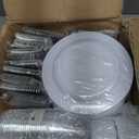 WELLIFE 600 Pcs Sliver Disposable Dinnerware for 100 Guests, Dinnerware Set of 100 Dinner Plates, 100 Salad Plates, 100 Spoons, 100 Forks, 100 Knives, 100 Cups
