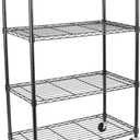 WDT Shelving Storage Units on Wheels Casters, Adjustable Heavy Duty Metal Shelf Wire Storage Rack for Home Office Garage Kitchen Bathroom Organization,36" Wx14 Dx57 H