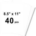 40 Sheets Cardstock 8.5x11, 65lb White Card Stock, Construction Paper, 180gsm Thick Printer Paper for Printing, Painting, Card Making, Kids School Supplies,Party Decorations