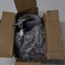 4 Inch 3/8-16x1 Threaded Stem Caster Wheels with Brake, Set of 4 Heavy Duty Locking Wheel, TPR Soft Quiet Swivel Casters for Cart, Furniture and Shelving