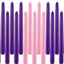 Christmas Advent Candles Set, 15 Purple and 5 Pink Taper Candles, 10" Unscented Candlesticks for Seasonal Celebrations