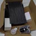 Floor Lamp with Shelves for Living Room, Shelf Floor Lamp with 3 CCT LED Bulb, Corner Display Standing Column Lamp Etagere Organizer Tower Nightstand with White Linen Shade for Bedroom, Office (Black)