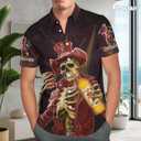 Crown Fan Hawaiian Shirts for Men and Women, Tropical Summer Beach Shirt, Crown Lovers Button Shirt, Holiday Shirt, XL