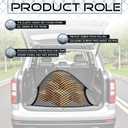 Elastic Cargo Net with Fixing Hooks D-Rings Luggage Cover for SUV Rear Trunk Bed Netting Cover Net Stretchable 32" x 24" Stretch to 63"x43"
