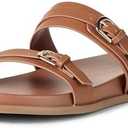 The Drop Women's Avona Two Strap Slide Sandals,Brown, 9