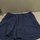 Srnede Mens Swim Trunks Swim Shorts Board Shorts Quick Dry Swimwear Bathing Suits with Compression Line Navy Blue, XXL