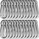 24 Pcs Small Carabiner,1.97 inch Small Spring Snap Hook, Carabiner Clips for Outdoor Camping, Swing, Hammock, Hiking, Fishing, Quick Link Keychain,for Bird Feeders or Dog Leash.M5