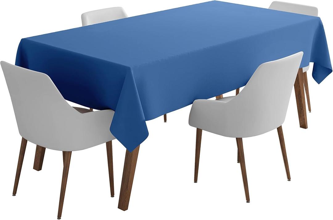 Indoor/Outdoor Tablecloth 58 x 82 Inch Rectangular Tablecloth Waterproof Patio Table Cloths, Spring/Summer Table Covers for Backyard Circular Table/BBQs/Picnic