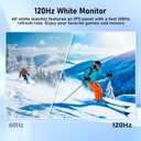 FYHXele 27 inch 4K Gaming Monitor, UHD 3840x2160 Fast IPS Panel Computer PC Monitor, 120Hz, 100% sRGB, FreeSync & G-Sync, HDR 400 Support, HDMI 2.0 & DP 1.4, VESA Mountable-White