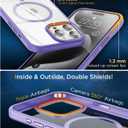 4 x SUCGLES for iPhone 15 Pro Case with MagSafe, N56 Strong Magnet, 12FT Drop Protection, Anti-Yellowing, Magnetic Slim Phone Case for Apple 15 Pro (Lavender)