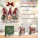 Gnome Christmas Ornaments 2025 - Funny Wooden Gnomes Ornament for Christmas Tree, Gnome Gifts for Women, Men, Family, Friends - Cute Holiday Gnomes Decoration Gift Ideas