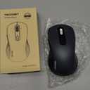 TECKNET Wireless Bluetooth Mouse, [USB + BT1 + BT2] Silent Click,4-Way Scroll Wheel Wireless Mouse for Laptop, Full-Size, 4800 DPI Computer Mice, Dual Mode for Laptop, PC, iPad, MacBook - Grey (Gun color)