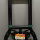 Heavy-Duty 330LB Capacity Hand Truck with Stair-Climbing Wheels & One-Touch Retractable Handle - Q235 Steel Collapsible Dolly Cart, 4.2-Inch Triple Wheels, Elastic Strap & Sponge Grip (Green)