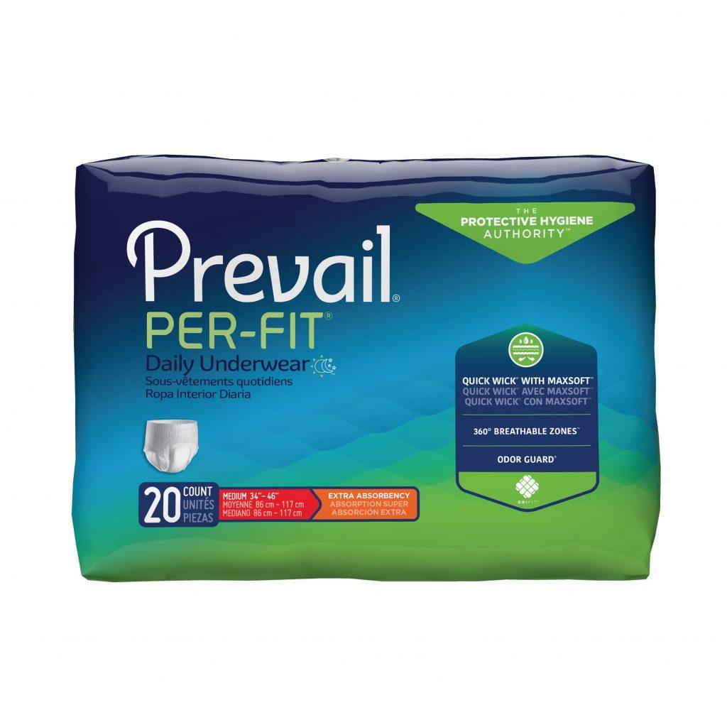 Prevail Per-Fit Extra Absorbency Incontinence Underwear, Medium, 20 Pcs