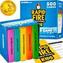 QUOKKA Kids Premium Rapid Fire Questions - Break The Ice Game for Kids & Families - Icebreaker Cards with 500+ Questions - Family Game Night - Ages 6+