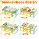 Zoketriton 24Pcs Easter Cookie Boxes with Window, Easter Buffalo Plaid Cute Bunny Egg Cookie Gift Kraft Paper Treat Boxes Cookie Goody Container for Spring Easter Party Supplies