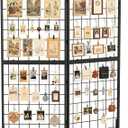 Foldable Desktop Grid Wall Panels, Display Rack for Vendor Booths
