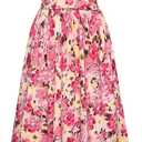 GRACE KARIN 2025 Women's Summer Floral Print Dress Sleeveless Casual Flowy Sundress A Line Ruffle Wedding Guest Outfit (Pink Yellow Floral)