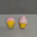 2pcs Ice Cream Squishy Toy, Summer Sensory Stress Relief Squeeze Squishy, Party Favors for Anxiety Relief Everyone, Birthday Gift (Pink)
