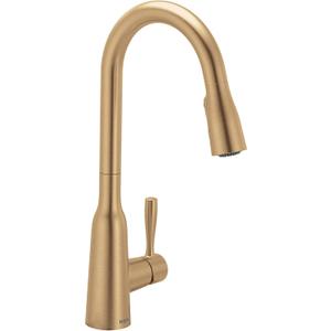 Moen Orivesi Bronzed Gold One-Handle High Arc Pulldown Kitchen Faucet with Power Boost, 87891BZG