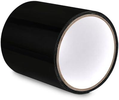 PLAXIARY Waterproof Patch and Seal Tape Water Leak Repair Tape Water Barrier Tape for Instant Stopping Leak on Pipes, Hoses, Chimney, Plastic Bucket, Roof, Boat 4 in x 5 Ft Black Set Of 2