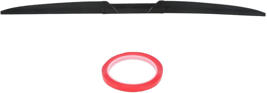 Qiilu Universal Wing Spoiler, Rear Spoiler Wing 52.76 Inch Rubber Trunk Lid Tailgate Spoiler Wing Three Stage Splicing