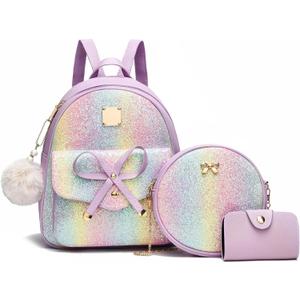 I IHAYNER Girls Bowknot 3-Pieces Fahsion Leather Backpack Backpack Purse for Women Rucksack for Ladies Shoulder Bag | Backpack Purse, Rucksack, for Ladies, Shoulder Bag, Backpack Purse, Rucksack
