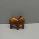 Elephant Teak Sculpture Cute Elephant Figurines Home Dcor Good Luck Elephant for Shelf Good Gifts for Women Elephant Lovers Decoration for Living Room, Bedroom, Office 7.5" x 3.5" x 7.1"