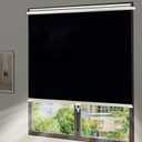 Blackout Roller Shades Waterproof & UV Protection Cordless Roller Blinds No Drilling Window Cover for Home & Office Easy Install(22.8X49.2IN)