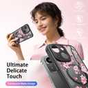 FUNMIKO Case for iPhone 13 - Wireless Charging & Military-Grade Protection - Wildflower Design for Women Girls, Non-Slip Matte Cover Shock-Absorbing Corners - Blooming Cherry Blossoms