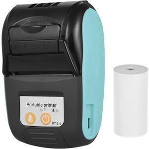 Thermal Receipt Printer, PT-210 58mm Portable Thermal Printer Handheld Ticket Bill Printer for Retail Stores Restaurants Factories Logistics Small Business,1 Paper Roll