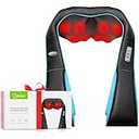 Neck Massager, Shiatsu Shoulder and Back Neck Massager with Heat, Neck Massager Pillow for Neck for Body Muscle Pain Relief, Neck Massager Gifts for Mom Dad Women Men, Home, Office Car Use (Greyblack)