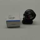 Mini Clip on Fan, Battery Operated Desk Fan, Digital display3 Speeds Adjustable, Bidirectional 360  Adjustable, Super Strong Wind, Portable Fan for Home Office Stroller Camping Black