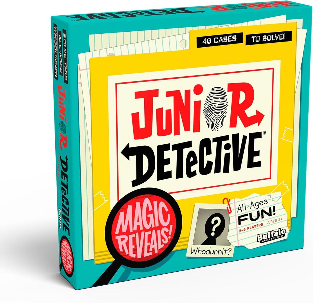 Junior Detective Game by Buffalo Games, Board Games for Kids 6-10, Family Board Games, Mystery Board Game for Kids, Cooperative Detective Game, Fun Family Games