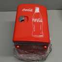 Coca Cola Mini Fridge for Bedroom Cosmatic Office 4L Small Refrigerator 6 Can Mini Dorm Fridge Portable Cooler 12V DC 110V AC Personal Travel Snacks Drinks Red