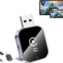 Wireless CarPlay Adapter for Android Auto  3 in 1 Screen Mirror Link Adapter MultiUser Seamless Connection Converts Wired to Wireless CarPlay Adapter  No Latency from iOS 10+ to Screen w/USBC