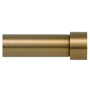 Ivilon Drapery Window Curtain Rod - End Cap Style Design 1 Inch Pole. 72 to 144 Inch Color Warm Gold