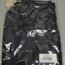 TRFIC ‌Men's Casual Linen Cargo Shorts with Drawstring Waist & 5 Pockets, Black