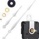 Hicarer High Torque Long Shaft Clock Movement Mechanism Clock Replacement Motor with 12 Inch Long Spade Hands (Silver)