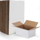 HORLIMER 8x6x4 Shipping Boxes Set of 40, White Corrugated Cardboard Mailer Box for Packing Small Business