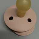 Bibs Pacifiers Color Collection, Set of 2 BPA-Free Latex Pacifiers Made in Europe, Round Nipple Baby Pacifier. (0+ Month (Pack of 2), Blush)