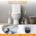 Lefree Toilet Brush and Holder Set, Bathroom Cleaner Brush Set, Curved Design, Non-Slip Handle Toilet Bowl Brush with Curved Bristle for Dead Corner Clean, RV Bathroom Accessories Toilet Scrubber (1 Pack, White)