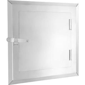 Criditpid 304 Stainless Steel Clean Out Door, Fireplace Chimney Cleanout Door for Indoor Outdoor Wall Chimney, 8 by 8 Inch