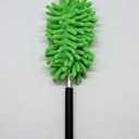 Telescopic Microfiber Hand Duster with Extendable Pole and Washable Duster Head Cleaning Brush Perfect for Office/Home/Car Green