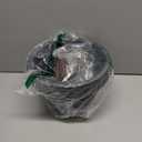 10 Inch 4 Pack Plant Pots, Plastic Flower Pot for Indoor & Outdoor with Drainage Holes & Saucer, Plaid Pattern Planters Garden Pots for Herbs (Copper)