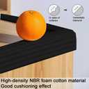 Proof Edge Corner Protector, 2pcs 78.7in/200cm Furniture Safety Bumpers Guard Padding, Soft NBR Rubber Foam Adhesive Cushion, Fireplace Cabinets Table Desk Edges & Sharp Corners (Black)