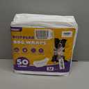 BURVAGY 50 Count Disposable Male Dog Wraps, Male Dog Diapers, Super Absorbent Pee Wraps, Belly Bands for Dogs, Leak Proof, Wetness Indicator, Puppy and Doggie Diaper for Peeing, Medium