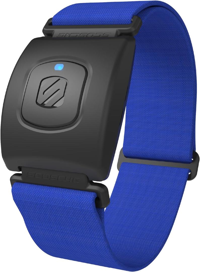 Scosche Rhythm R+2.0: Waterproof/Dustproof Armband with ANT+ & BLE Bluetooth Smart for Hyper Accurate Workout Heart Rate Monitoring with Wahoo, Peloton, LED Monitor, DDP Yoga, Strava